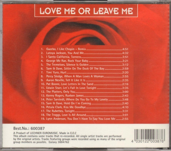 Unknown Artist : Love Me Or Leave Me (CD, Comp)