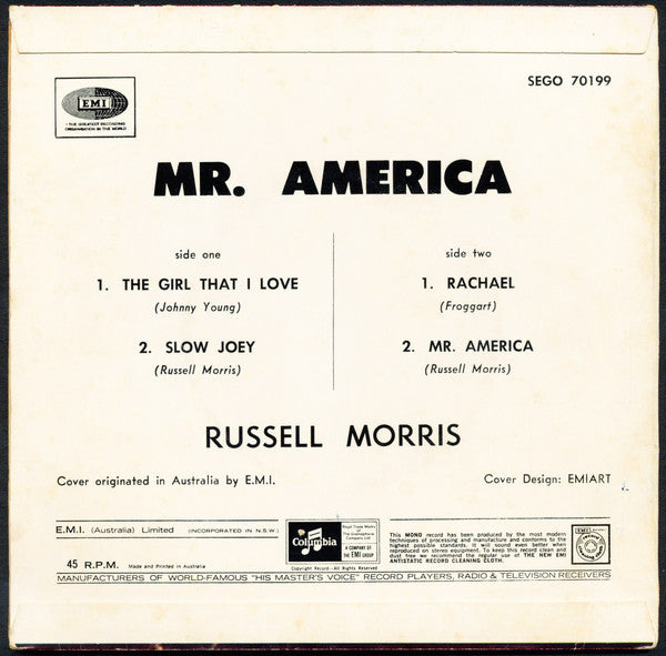Russell Morris : Mr. America (7", EP)