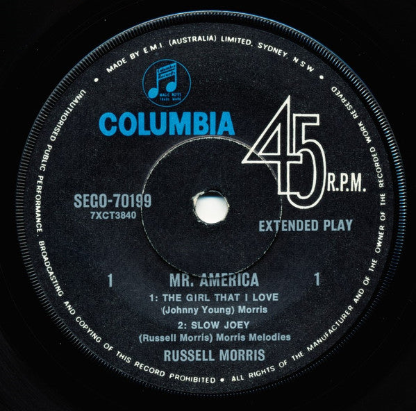 Russell Morris : Mr. America (7", EP)
