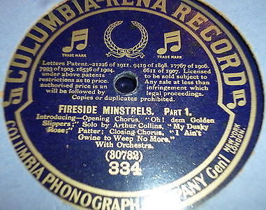 Fireside Minstrels : Fireside Minstrels (Shellac, 12")