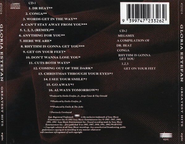 Gloria Estefan : Greatest Hits (2xCD, Comp)