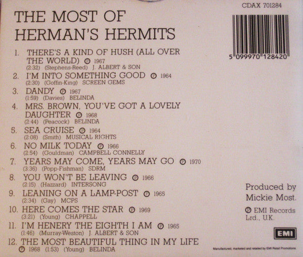 Herman's Hermits : The Most Of Herman's Hermits (CD, Comp)