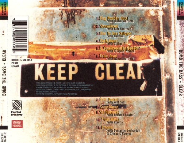 Bomb The Bass : Clear (CD, Album)