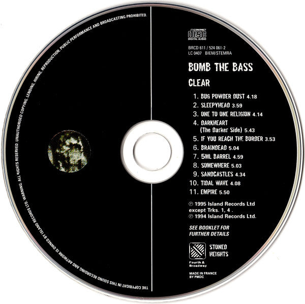 Bomb The Bass : Clear (CD, Album)