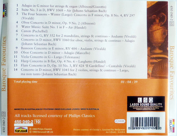 Various : Baroque Favourites (CD, Album, Comp)