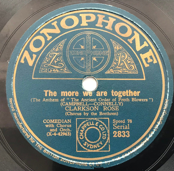 Clarkson Rose : The More We Are Together / Oh, What A Happy Land (Shellac, 10")