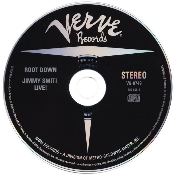 Jimmy Smith : Root Down - Jimmy Smith Live! (CD, Album, RE, RM, Dig)