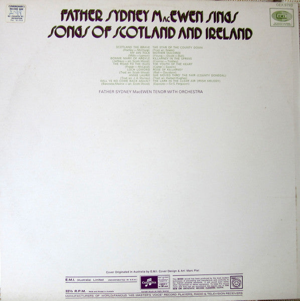 Father Sydney MacEwan : Songs Of Scotland And Ireland (LP, Mono)