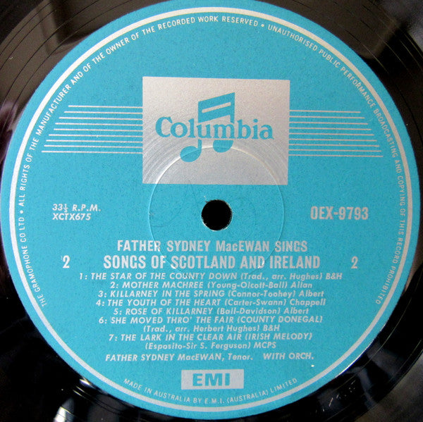 Father Sydney MacEwan : Songs Of Scotland And Ireland (LP, Mono)