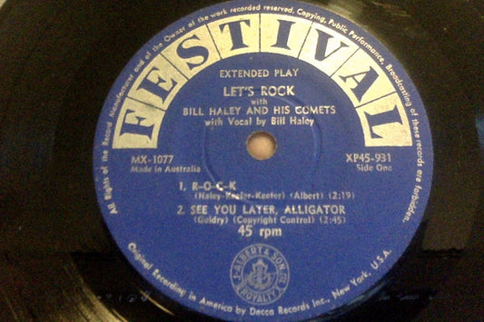 Bill Haley And His Comets : Let's Rock (7", EP)
