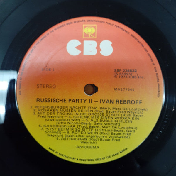 Ivan Rebroff : Russische Party II (LP)