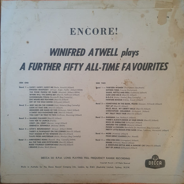 Winifred Atwell : Encore! (LP, Shape, Album)