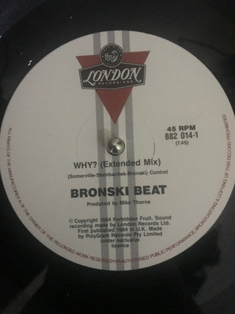 Bronski Beat : Why? (12", Single, Ltd)