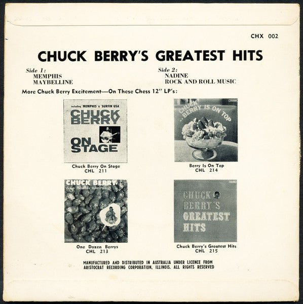 Chuck Berry : Chuck Berry's Greatest Hits (7", EP)