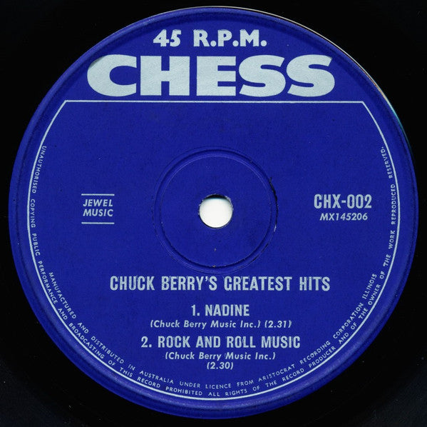 Chuck Berry : Chuck Berry's Greatest Hits (7", EP)