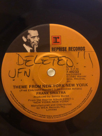 Frank Sinatra : Theme From New York New York (7", Single)