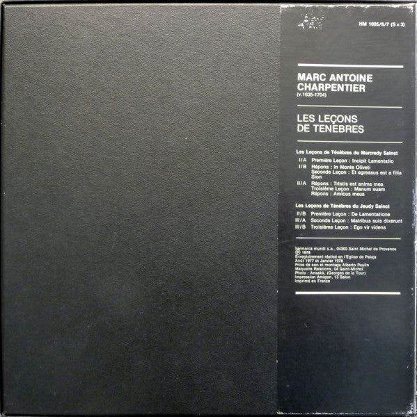 Marc Antoine Charpentier - Concerto Vocale : Leçons De Ténèbres (3xLP + Box)