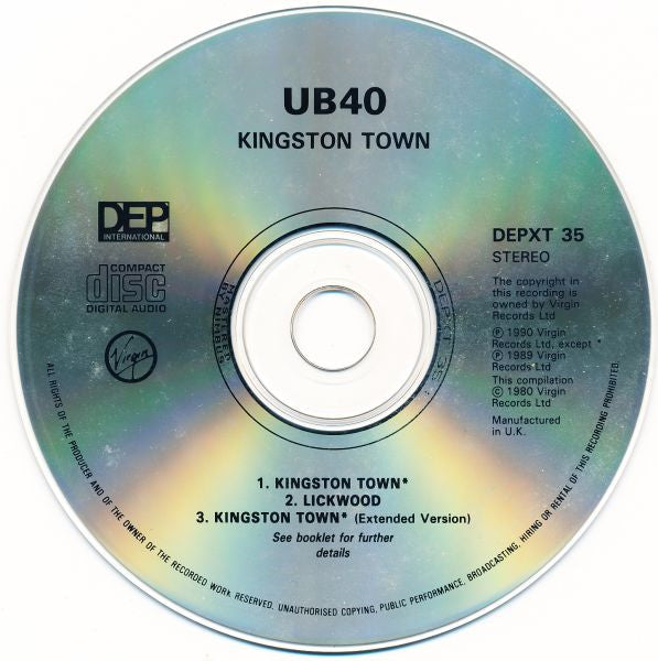 UB40 : Kingston Town (CD, Single)