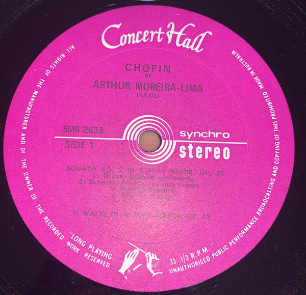 Frédéric Chopin, Arthur Moreira Lima : Chopin (LP)