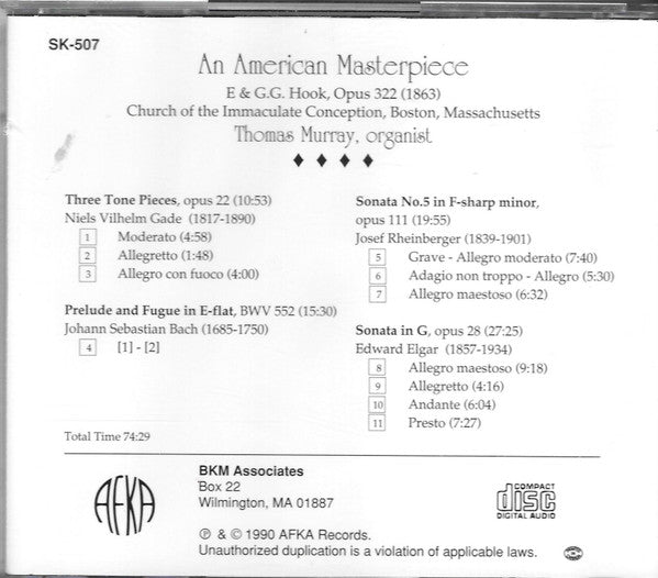 Thomas Murray : An American Masterpiece (CD, Album)