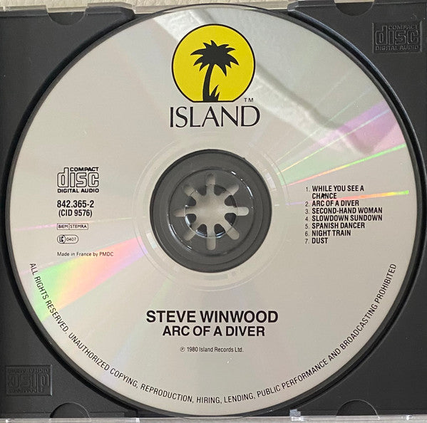 Steve Winwood : Arc Of A Diver (CD, Album, RE)