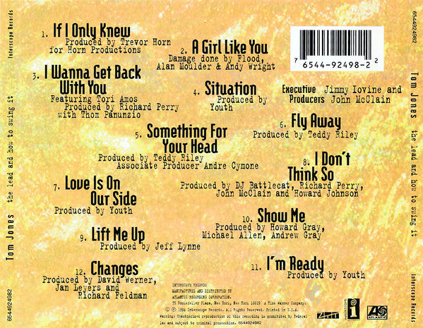 Tom Jones : The Lead And How To Swing It (CD, Album)