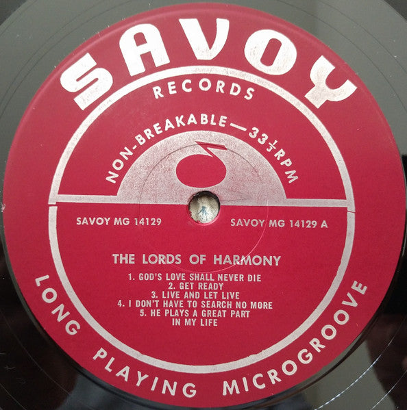 The Gospel Lords Of Harmony : God's Love Will Never Die (LP, Album, Mono)