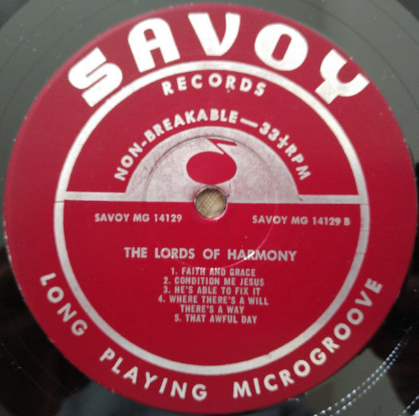 The Gospel Lords Of Harmony : God's Love Will Never Die (LP, Album, Mono)