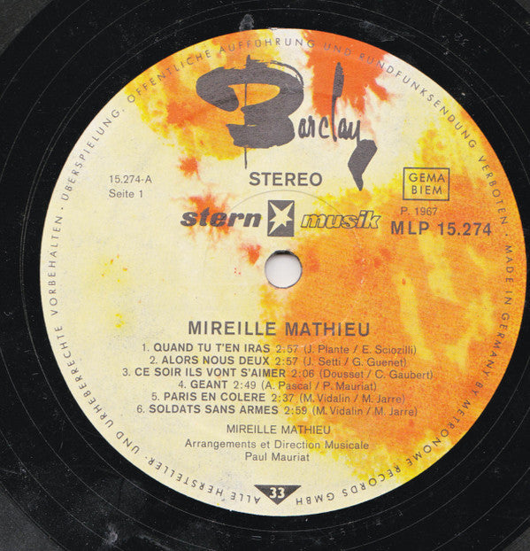 Mireille Mathieu : Mireille Mathieu (LP, Comp)