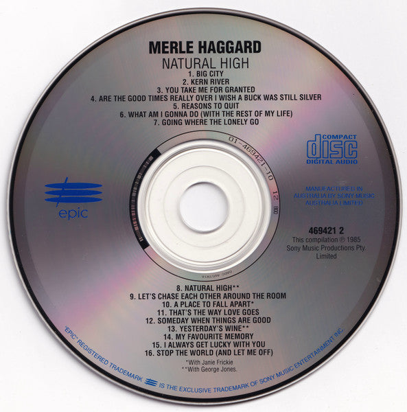 Merle Haggard : Natural High (CD, Comp)