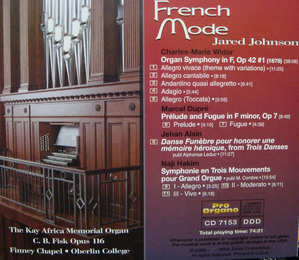Jared Johnson (10) : French Mode (CD, Album)