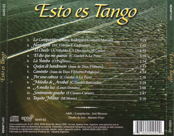 Various : Esto Es Tango (CD, Comp)