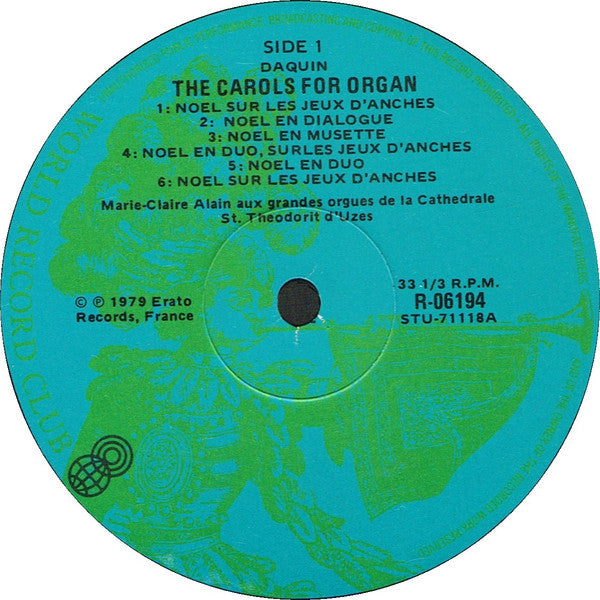 Louis-Claude Daquin : The Twelve Noels (LP, Album, Club)