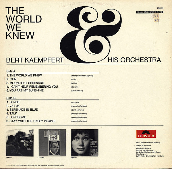 Bert Kaempfert & His Orchestra : The World We Knew (LP, Album)