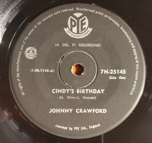 Johnny Crawford : Cindy's Birthday (7", Single)