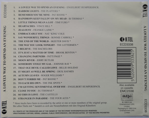 Various : A Lovely Way To Spend An Evening (CD, Comp)