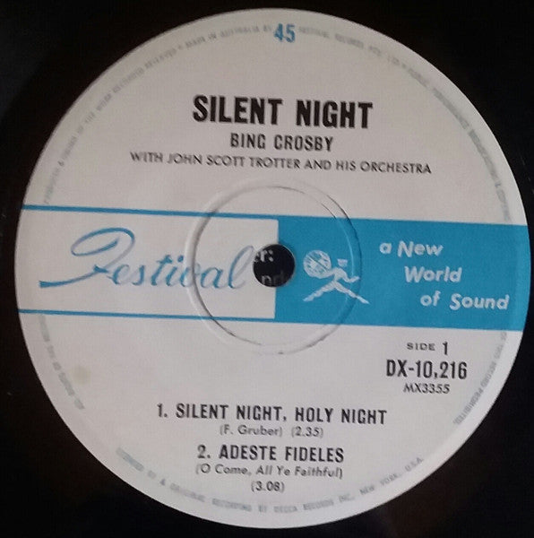 Bing Crosby, John Scott Trotter And His Orchestra : Silent Night (7", EP)