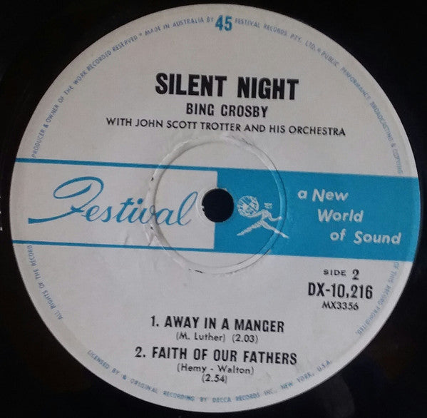 Bing Crosby, John Scott Trotter And His Orchestra : Silent Night (7", EP)