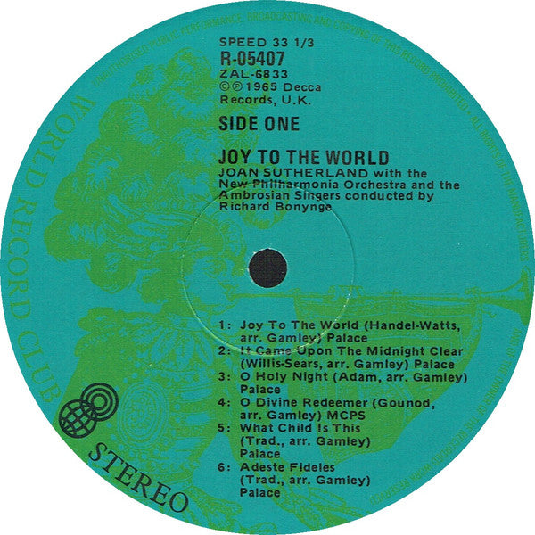 Joan Sutherland : Joy To The World (LP, Album, Club)
