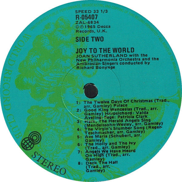 Joan Sutherland : Joy To The World (LP, Album, Club)