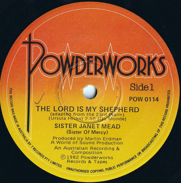 Sister Janet Mead (Sister Of Mercy)* : The Lord Is My Shepherd (7", Single)
