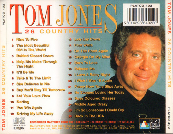 Tom Jones : 26 Country Hits (CD, Comp)