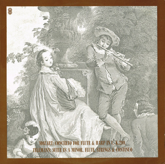 Mozart* / Telemann* : Concerto For Flute & Harp In C, K. 299 / Suite In A Minor, Flute, Strings & Continuo (LP, Album, Club, RE)