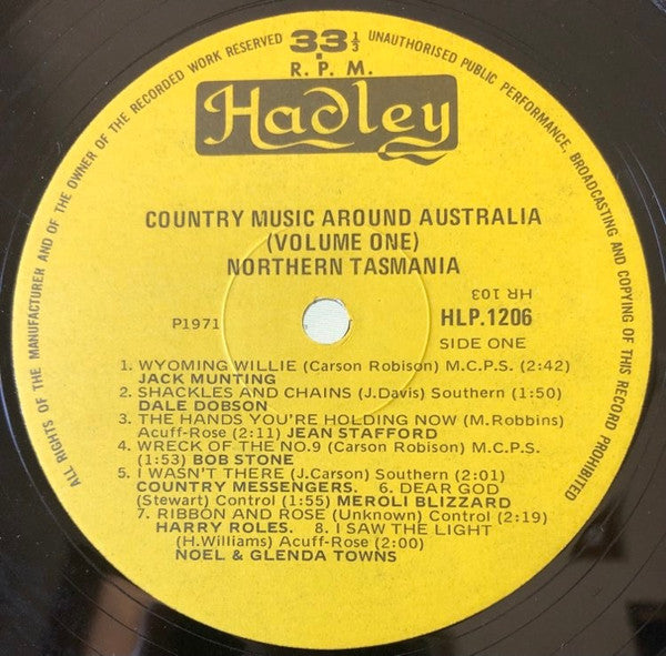 Various : Country Music Around Australia Vol. 1 Northern Tasmania (LP, Comp)
