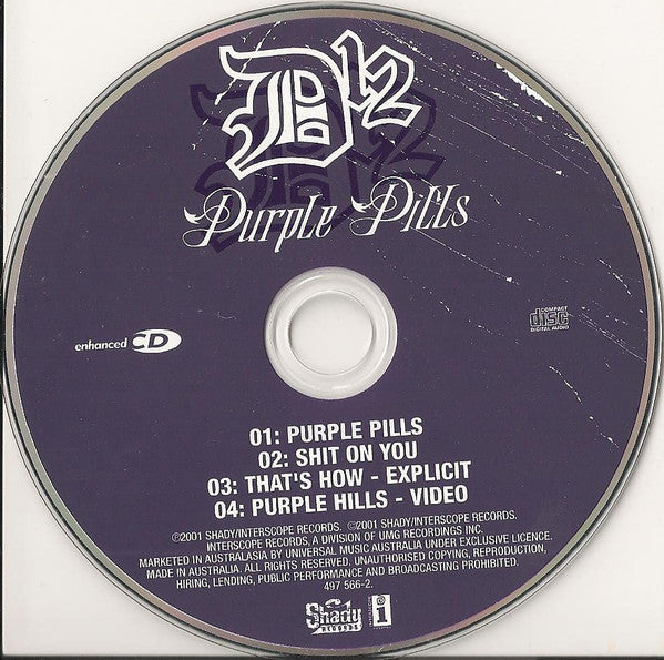 D12 : Purple Pills (CD, Single, Enh)