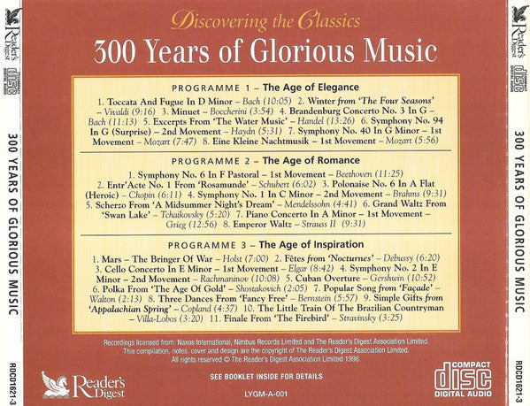 Various : 300 Years Of Glorious Music (3xCD, Comp)