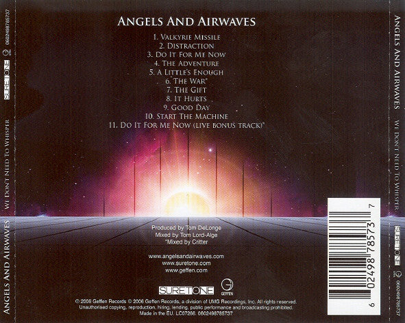 Angels & Airwaves : We Don't Need To Whisper (CD, Album)