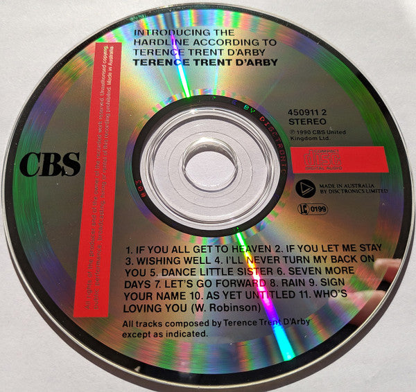 Terence Trent D'Arby : Introducing The Hardline According To Terence Trent D'Arby (CD, Album, RE)