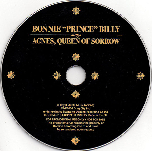 Bonnie "Prince" Billy : Agnes, Queen Of Sorrow (CD, Single, Promo)