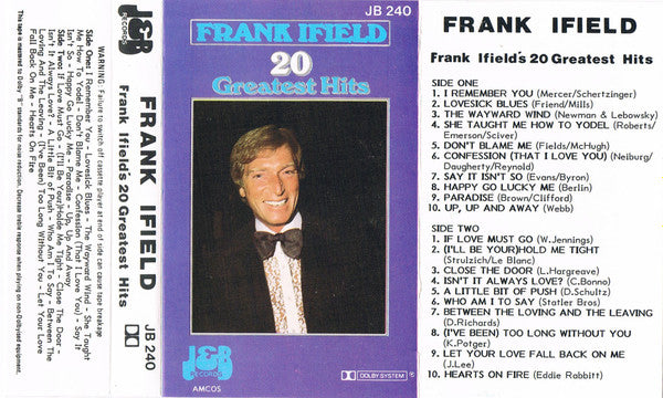 Frank Ifield : 20 Greatest Hits (Cass, Comp)